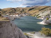 Take in the beauty of Blue Lake, at St Bathans, on the Otago Rail Trail |  Tom Powell