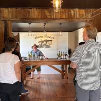 Enjoy a glass of wine at the Three Miners Winery in Central Otago | Bec Adams