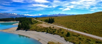 Enjoy spectacular views of Lake Pukaki & the Southern Alps on the Alps 2 Ocean Cycle Trail | Dan Thour